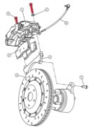 Alcon: Front Caliper to Bracket Bolt