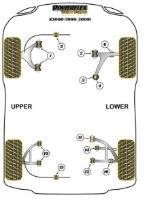 Powerflex: Black Series Front Lower Shock Mount Bush: Honda S2000 (1999-2009)