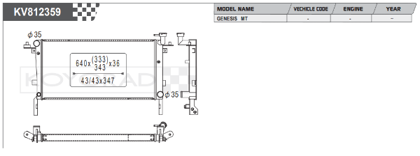 Koyorad: Alloy Radiator: HYUNDAI Genesis Coupe 2.0 CVVT Man. 06/08-