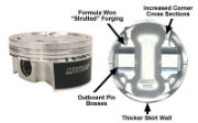 Manley: Subaru EJ20 / EJ25 Platinum Lightweight Pistons - 83mm Stroker (2.6L) [EXTREME DUTY]